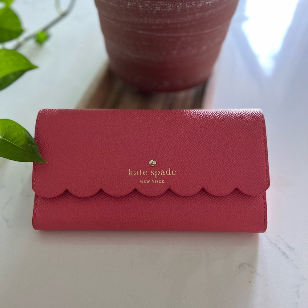 Kate Spade Pink Morris Lane Trifold Leather